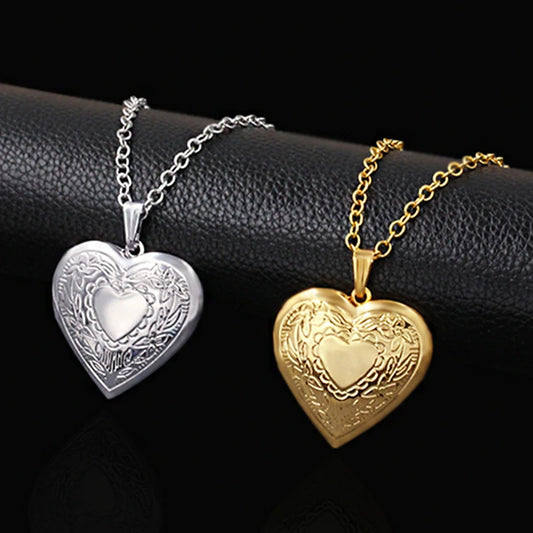 heart locket with engraved heart