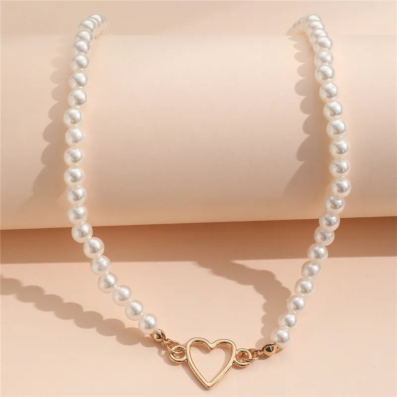 Heart Pearl Necklace