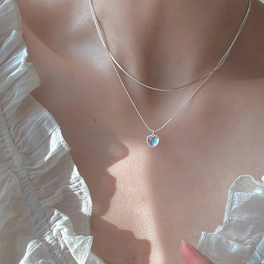 Blue heart Necklace