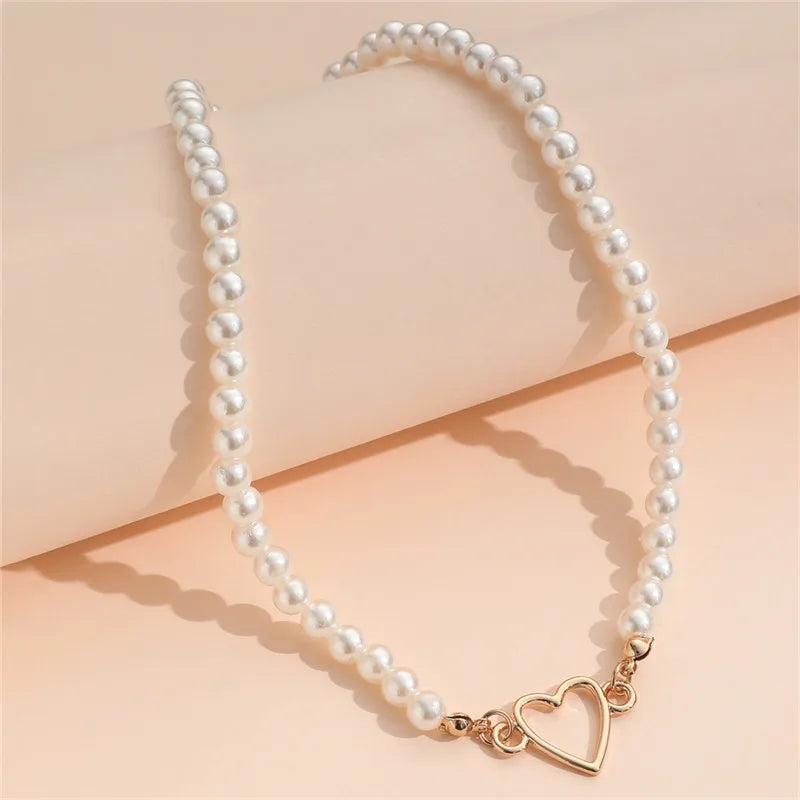 Heart Pearl Necklace