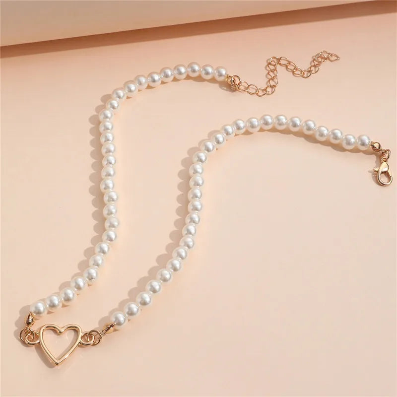 Heart Pearl Necklace