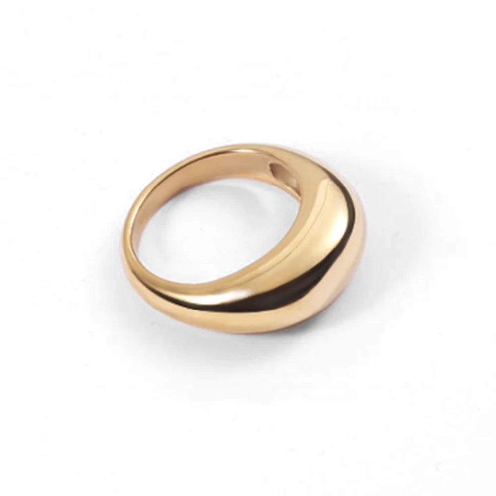 Simple Stainless Steel Arc Ring gold/silver